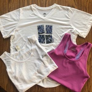 UNDER ARMOUR BOOKS ASICS Bundle- 3 Size Medium Athletic Tops